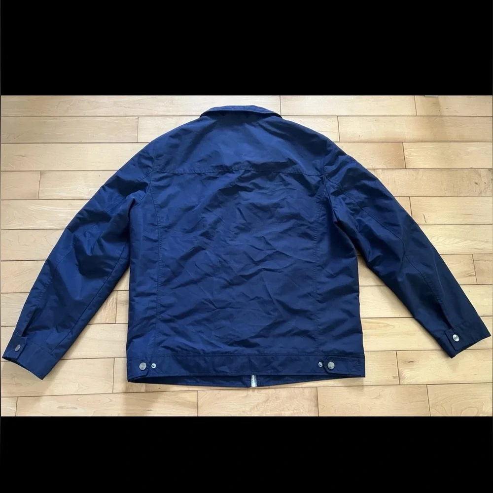 Nautica Men’s Navy Blue Windbreaker  Lightweight Nylon Jacket Size Large